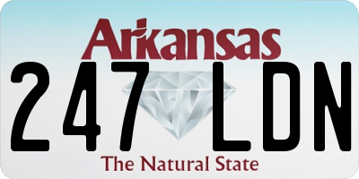 AR license plate 247LDN