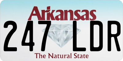 AR license plate 247LDR