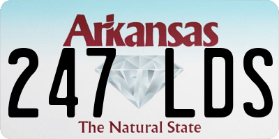 AR license plate 247LDS