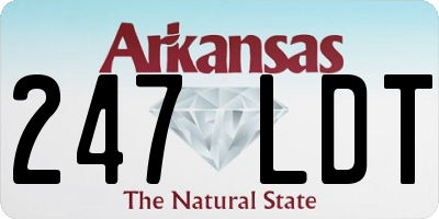 AR license plate 247LDT