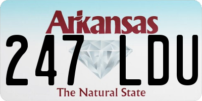 AR license plate 247LDU