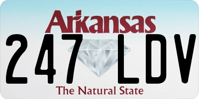AR license plate 247LDV
