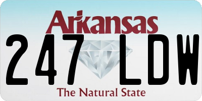 AR license plate 247LDW