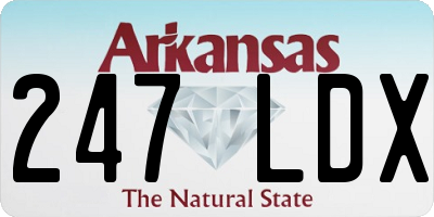 AR license plate 247LDX