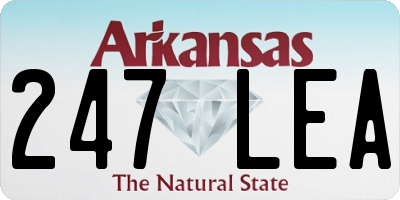 AR license plate 247LEA