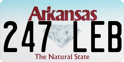 AR license plate 247LEB