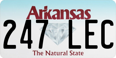 AR license plate 247LEC
