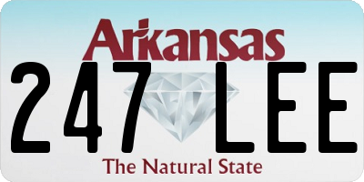 AR license plate 247LEE