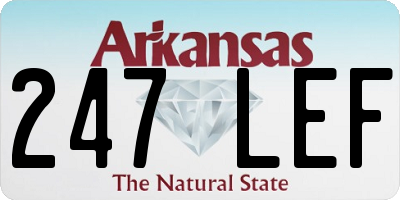 AR license plate 247LEF