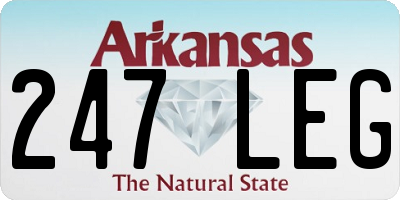 AR license plate 247LEG