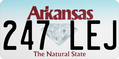 AR license plate 247LEJ
