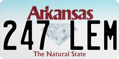 AR license plate 247LEM