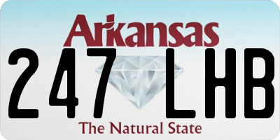 AR license plate 247LHB