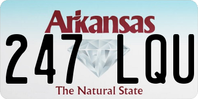 AR license plate 247LQU