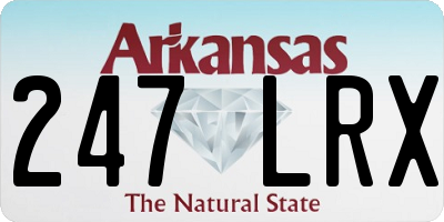 AR license plate 247LRX