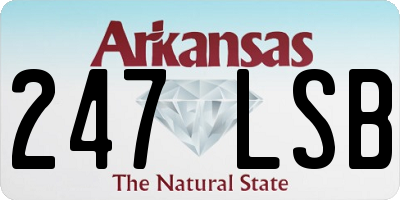 AR license plate 247LSB