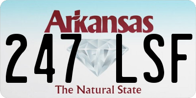 AR license plate 247LSF