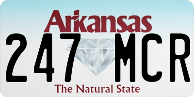 AR license plate 247MCR