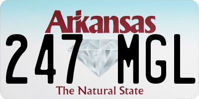 AR license plate 247MGL
