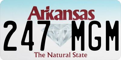 AR license plate 247MGM