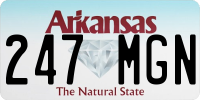 AR license plate 247MGN
