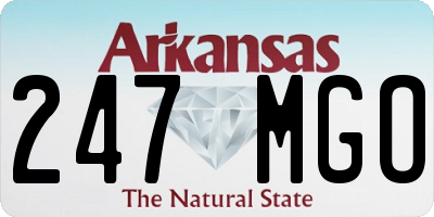 AR license plate 247MGO