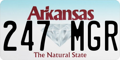 AR license plate 247MGR