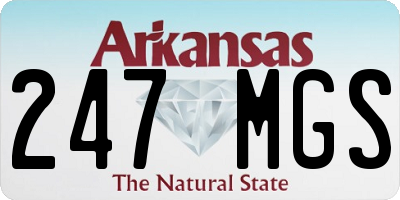 AR license plate 247MGS