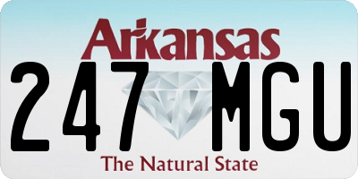 AR license plate 247MGU