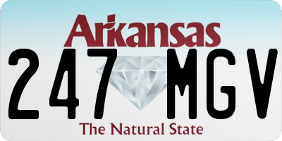 AR license plate 247MGV
