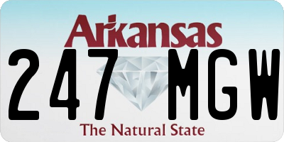 AR license plate 247MGW
