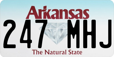 AR license plate 247MHJ