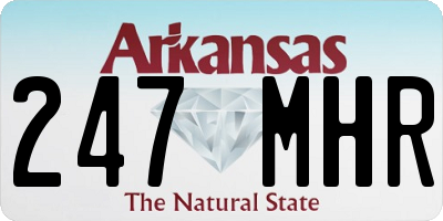AR license plate 247MHR