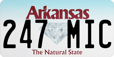 AR license plate 247MIC