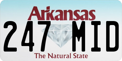 AR license plate 247MID