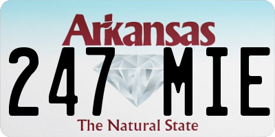 AR license plate 247MIE