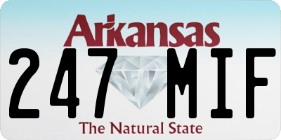 AR license plate 247MIF