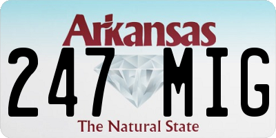 AR license plate 247MIG