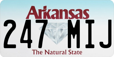 AR license plate 247MIJ