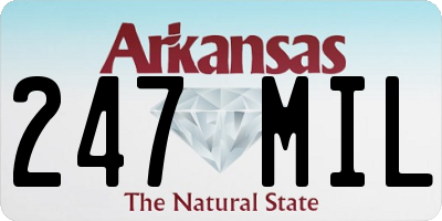 AR license plate 247MIL