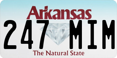 AR license plate 247MIM