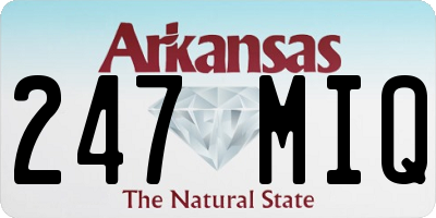 AR license plate 247MIQ