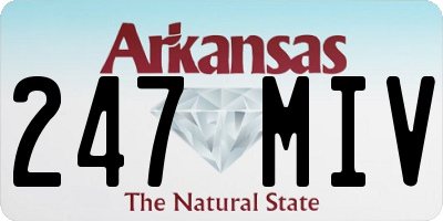 AR license plate 247MIV