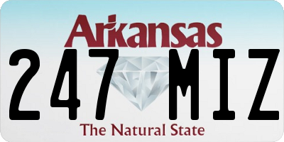 AR license plate 247MIZ