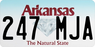AR license plate 247MJA