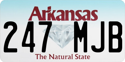 AR license plate 247MJB
