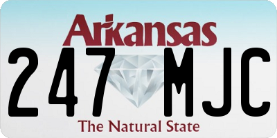 AR license plate 247MJC