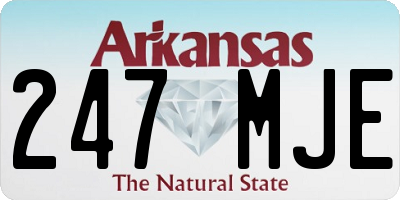 AR license plate 247MJE