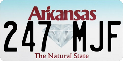 AR license plate 247MJF