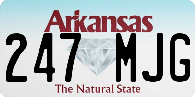 AR license plate 247MJG
